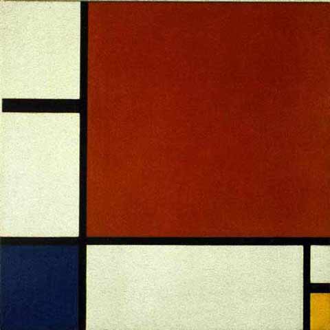 Composition II in Red, Blue and Yellow by Piet Mondrian (1930)